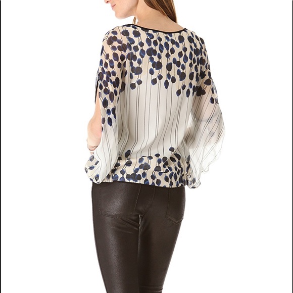 Diane Van Furstenburg Floral silk Robyn top - Picture 4 of 8